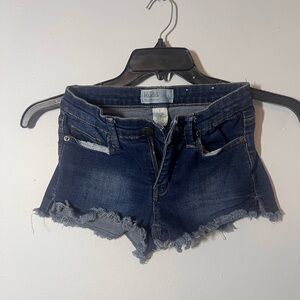 Mudd Women's Dark Blue Jean Shorts